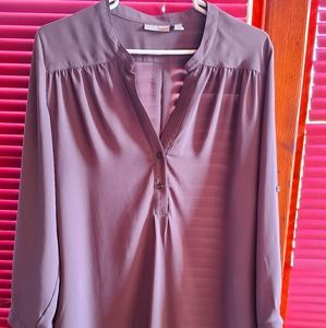 Brown 3/4 Sleeve Blouse
